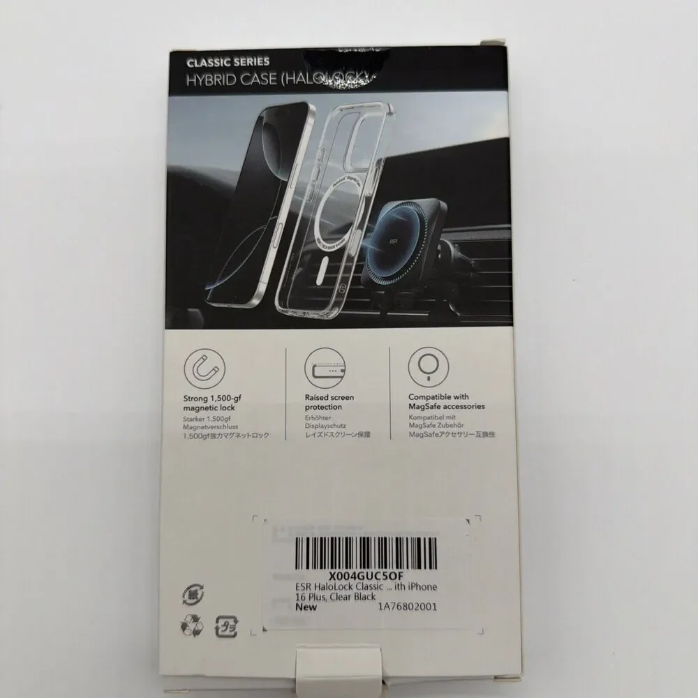 ESR Hybrid Case  iPhone 16 Pro Plus – Black, MagSafe, Military-Grade, Built-in
